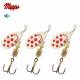 Lot de 3 Cuillers Mepps Aglia Argent Points Rouges