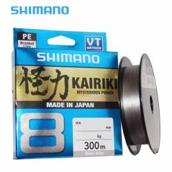 Ligne De Pêche Tressée Shimano Kairiki 8 - 300 M - Vert Mantis - Pour Jigging Eau Douce Et Salée - Faible Élongation