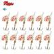 Lot de 12 Cuillers Mepps Aglia Argent Points Rouges