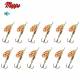 Lot de 12 Cuillers Mepps Aglia Or Points Rouges