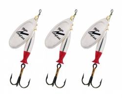 Mepps Lot de 3 cuillers Aglia Long Cast Argent Mepps Lot de 3 cuillers Aglia Long Cast Argent