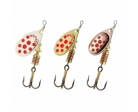 Mepps Kit 3 Cuillers Aglia Points Rouges