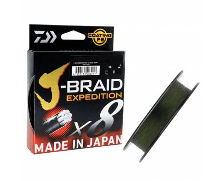 Daiwa Tresse 8 Brins J-Braid Expedition - 150m Dark Green