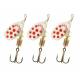 Lot de 3 Cuillers Mepps Aglia Argent Points Rouges