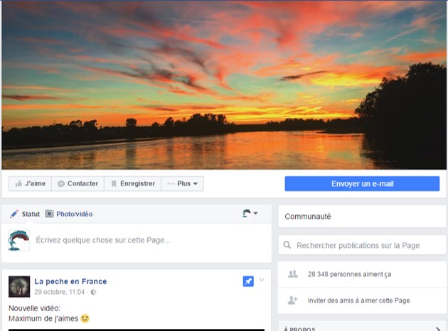 Page Facebook la pêche en France