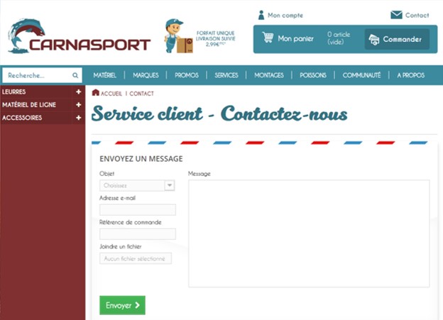 formulaire de contact carnasport